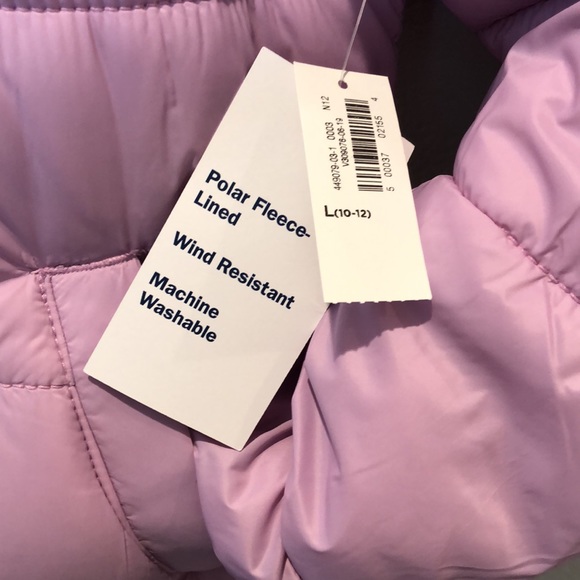 Old Navy Girls Polar Fleece Lined Zip Up Puffer Jacket - Picture 4 of 4